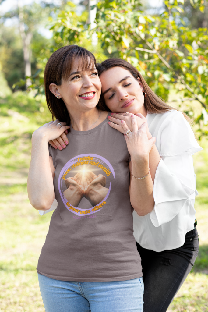 Welcoming abundance coming from the Lord, mom and daughter t-shirt